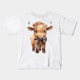 American Bison Wearing Bow Kids T-Shirt